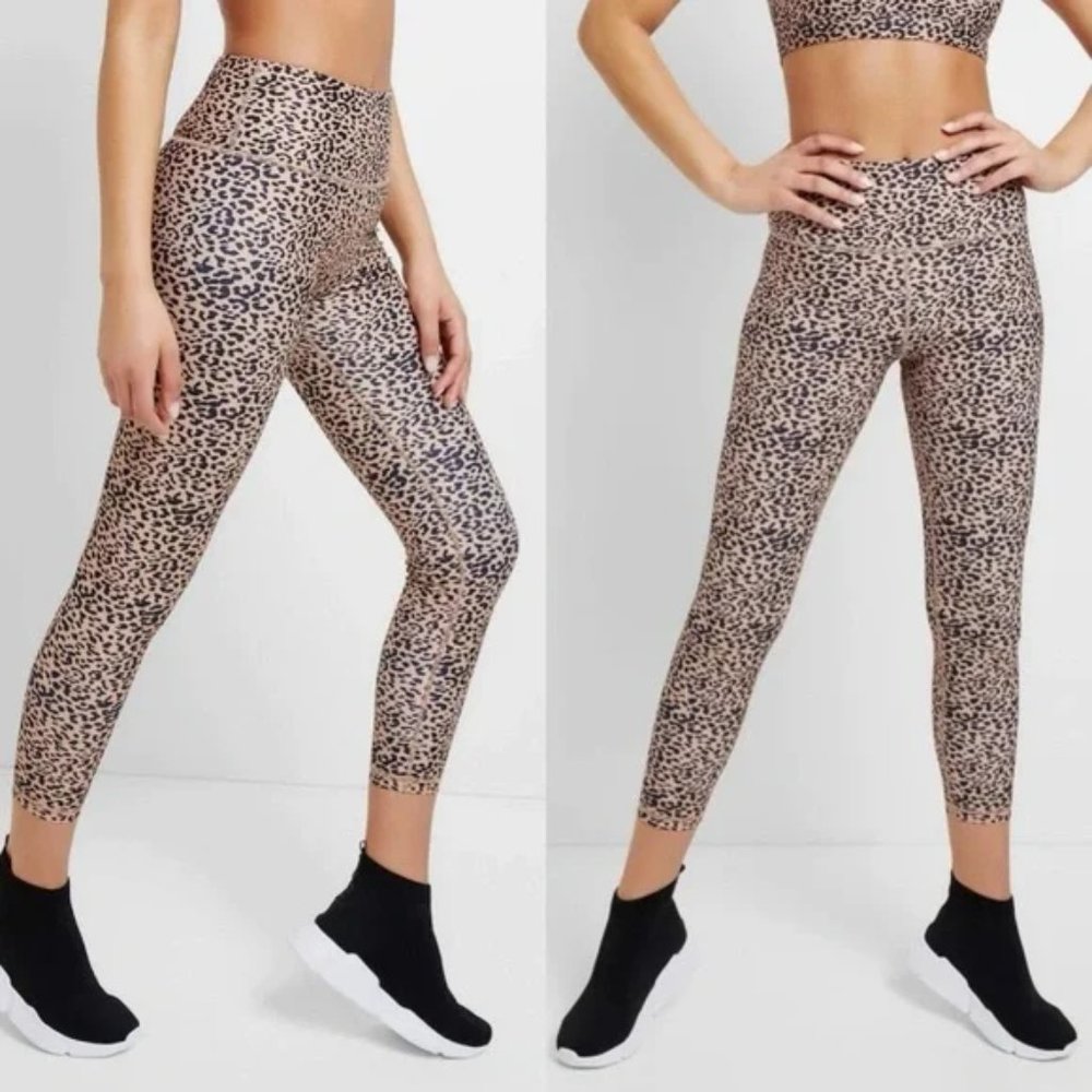 All Fenix Cheetah Camel Sandy 7/8 Leggings New With Tags - Picture 1 of 15